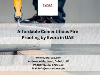 Affordable Cementitious Fire Proofing by Evora in UAE