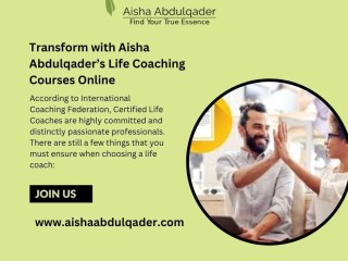 Transform with Aisha Abdulqaders Life Coaching Courses Online