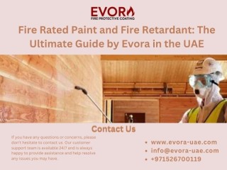 Fire Rated Paint and Fire Retardant: The Ultimate Guide by Evora in the UAE