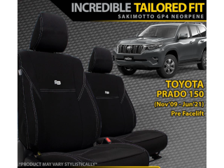 Toyota Prado 150 (Pre Facelift) Neoprene 2x Front Seat Covers (Made to Order)