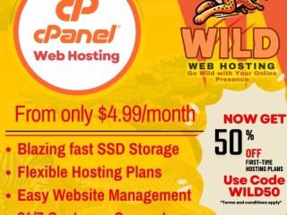 Grab 50% Off Your First cPanel Hosting Purchase - WILD WEB HOSTING!