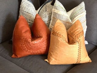 Luxurious Leather Cushions in Rich Hues Shop Now