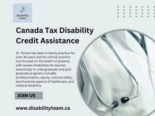 Canada Tax Disability Credit Assistance