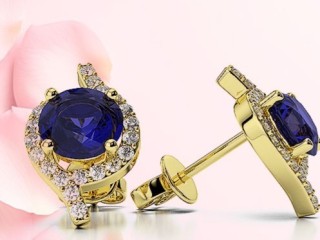 Designer Range of Blue Sapphire Earrings in UK