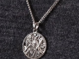 St. Christopher Silver Pendant