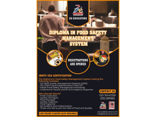 Diploma in Food Safety Management Training with USA Certification Modules Included: