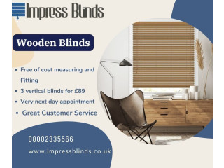 Custom Perfect-Fit Wood Window Blinds | Impress Blinds UK