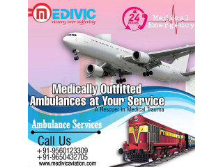 With Life-Saving Ventilator Setup Book Medivic Aviation Train Ambulance Service in Ranchi