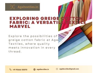 High Quality Greige Cotton Fabric for Your Textile Needs Agaltextiles