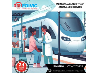 Avail of Top-class Medivic Aviation Train Ambulance from Guwahati with ICU Setup