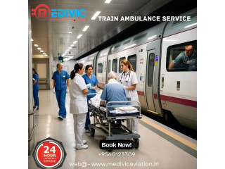 Hire Top-class Medivic Aviation Train Ambulance from Varanasi with Capable Healthcare Support