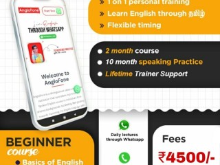 Anglofone: Online English Classes with expert tutors through WhatsApp