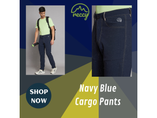 Navy Blue Cargo Pants | Reccy