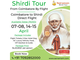 Shirdi tour from coimbatore by flight