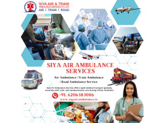 Siya Air Ambulance Service in Patna: Bed-to-Bed Transportation with 24/7 Medical Assistance