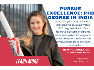 Pursue Excellence: PhD Degree in India
