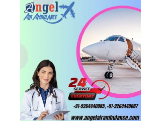 Book Angel Air Ambulance Service in Dimapur Modern Ventilator Setup