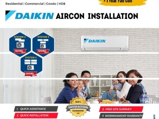 Daikin aircon installation ,Singapore