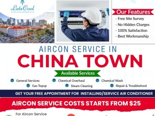 Aircon service in Chinatown, Singapore