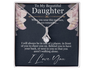 To My Daughter Necklace from Mom - Pkt's Jewelry Gift Shop LLC