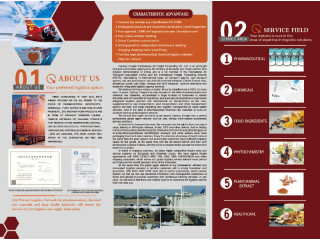 THE ONLY PROFESSIONAL Pharma-ceu-tical AND CHEMICAL TRANSPORTATION AGENT FROM CHINA