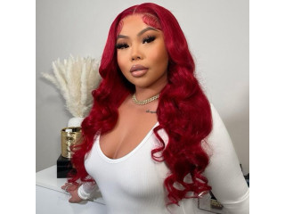 Discover the perfect combination of style and versatility with our red lace front wig