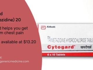 Get relief from chest pain with Cytogard (Trimetazidine) 20 | order now | Onlinegenericmedicine