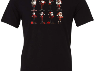 Shop the African Skinny Santa Squad Christmas Crewneck T-Shirt Festive & Fun Holiday Apparel