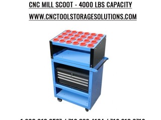 Uratech USA Inc. Presents the CNC Mill Scoot Tool Cart The Ultimate CNC Tool Storage Solution for Your Workshop