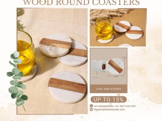 Wood Round Coasters | Stylish & Durable Drink Coasters for Your Home