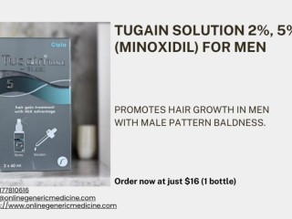 Tugain Solution (Minoxidil) for Men | Effective Hair Regrowth | Available at Onlinegenericmedicine