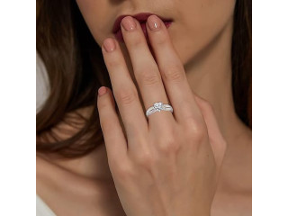 Promise Rings for Her Sterling Silver Heart Shaped