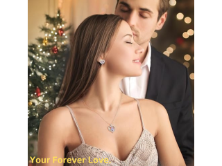CDE Forever Love Heart Pendant Birthstone Necklaces for Women