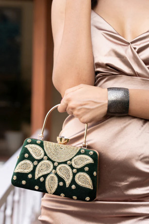 bottle-green-luxury-bags-clutch-purse-for-women-big-0